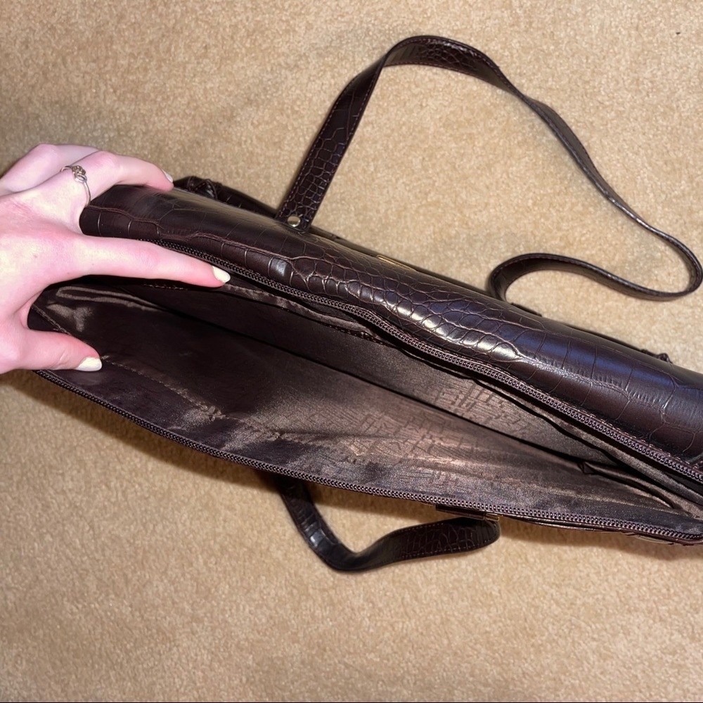 Diane Von Furstenberg - Brown Leather Briefcase - Picture 4 of 6